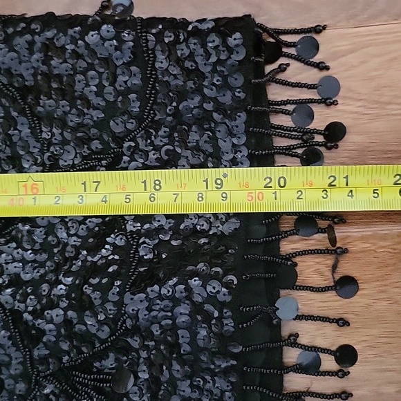 Imperial Imports True Vintage Full Beaded Sequins Zip Back Shell Sleeveless Top - Picture 3 of 7